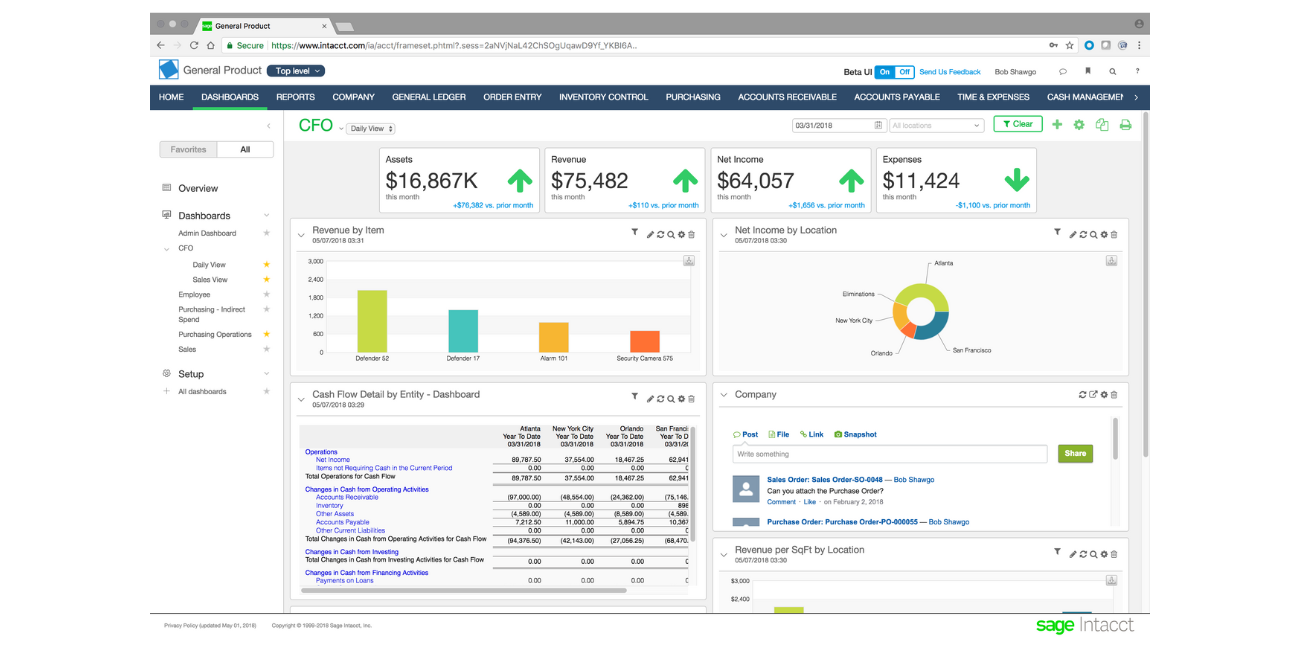 Sage Intacct Reporting & Dashboards